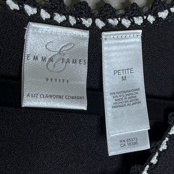 Emma James Sleeveless Top White Detail Around Neck Size Petite M . - Picture 6 of 8